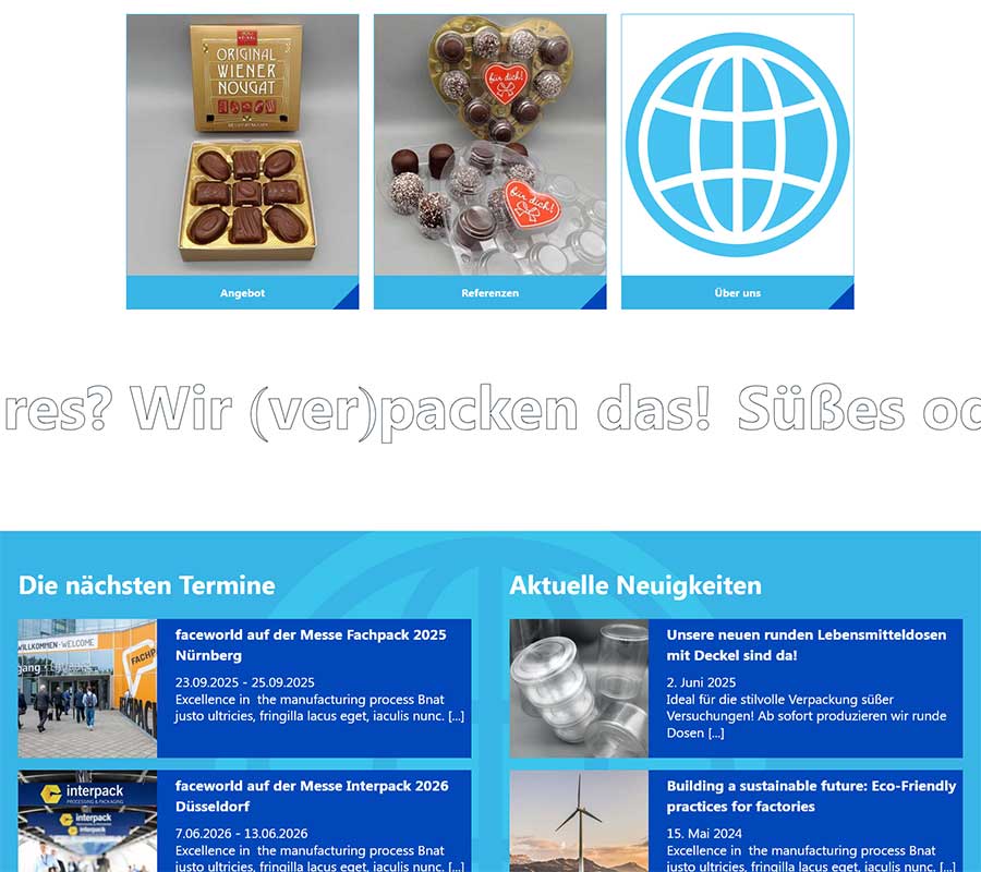 Screenshot der neuen Website