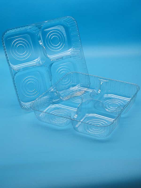 Blister für 4 Krapfen, mit dem Maß 230×230×50mm