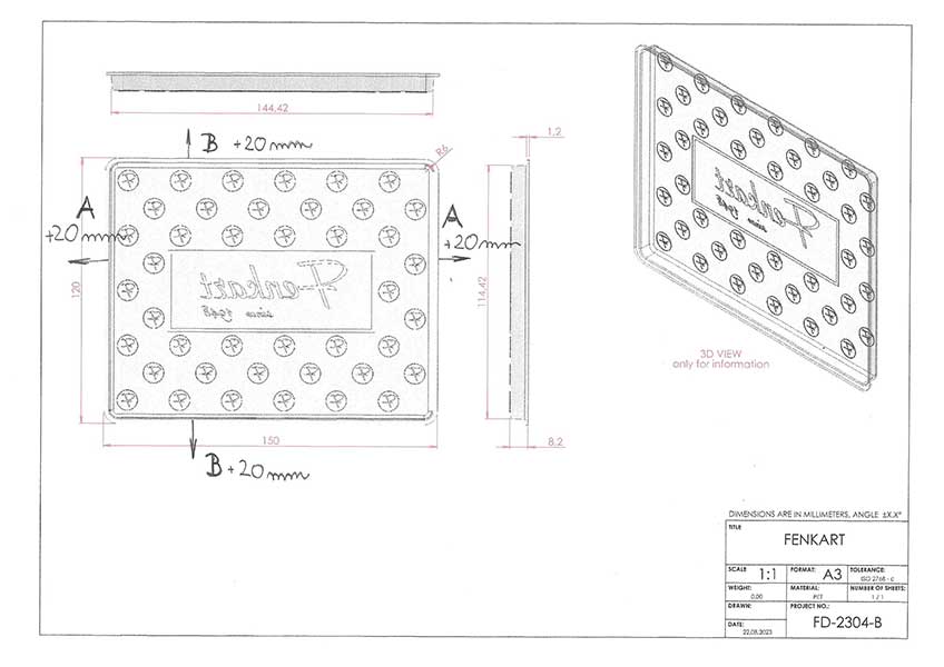 Fenkart-Arbeitsform Zeichnung Korrektur