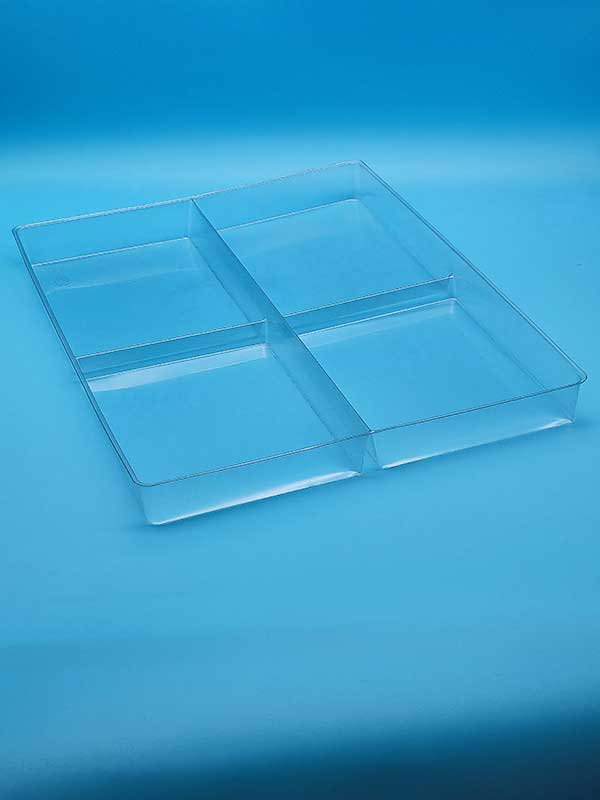 Große Mehrwegschale mit 4 Teilbereichen, Maße 395×290×30mm