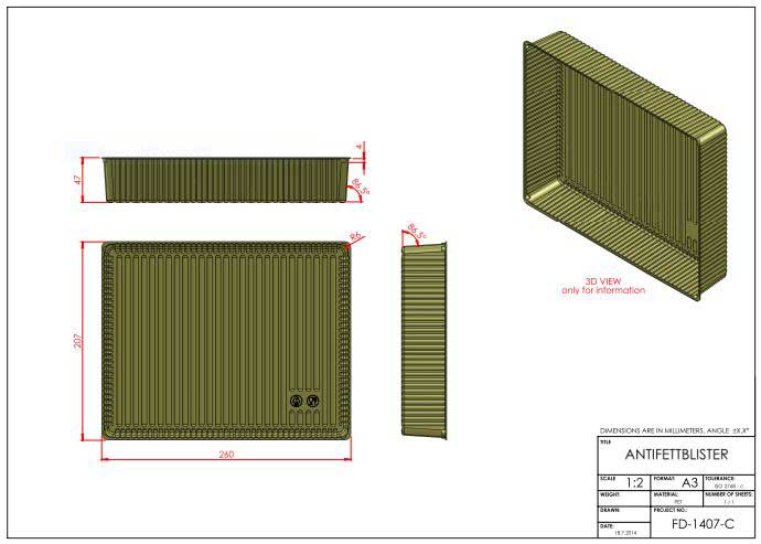 Teegebäck ANTIFETTBLISTER 260 x 207 mm