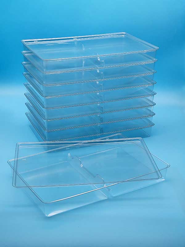 Stapelbare Transportbehälter mit Deckel, geeignet für verschiedene Anwendungen, Innenmaß 195×290×35mm